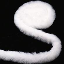 Fita De Tecido Branca De 3Cm/5Cm, Tiras Artificiais Fofas, Renda De Coelho, Artesanato, Costura, Enfeites Peludos Para Chapéus, Sapatos, Roupas De Festa, Decoração De Árvore De Natal.