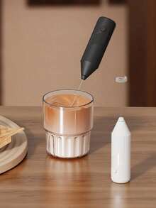 奶泡器，强力手持奶泡器，迷你奶泡器，咖啡搅拌器，不锈钢饮品搅拌器，适用于咖啡、拿铁、卡布奇诺、抹茶、热巧克力，便携式奶泡器，电动无线搅拌器迷你咖啡机 - 彩色 - 查看 3