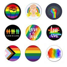 Pride Pins Outfits For Women Lgbtq Pins Gay Bi Ally Rainbow Lapel Pin Rainbow Flag Brooch Decoration For Clothes Bags Accessories{Inchcolor_nameinch:InchD:9PcsRainbowPridePinsinch} - D:9枚彩虹驕傲徽章 - 查看 1