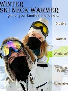 Thick Fleece Neck Gaiter Scarf Warmer Cold Weather Windproof Warm Face Mask Scarf Face Covering Neck Warmers For Men And Women For Autumn Winter Outdoor Sport Snow Skiing Cycling Riding Hiking Running Accessories Women Snood Bike Accessoires - Multicolor - View 4