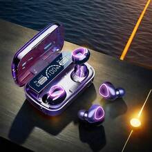 M10 TWS Fone Bluetooth Headphones With Mic Earbuds Charger Box Wireless Earphones LED Display Wireless Bluetooth Headset - Black - View 3