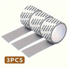 3 PEÇAS Remendo Pesado para Tela de Janela, Fita de Tela de Fibra de Vidro Resistente com Proteção contra Poeira e Mosquitos, Solução Autoadesiva Rápida para Telas Danificadas em Ambientes Hostis