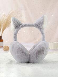 猫耳毛绒耳罩 保暖 女孩冬季可爱可折叠 - 彩色 - 查看 5
