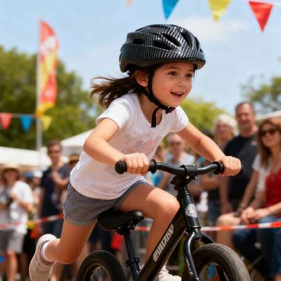1顶舒适儿童自行车头盔 - 男女通用，超轻耐用，带衬垫和旋钮式调节，非常适合骑行、滑板、滑板车和其他运动，是绝佳的节日礼物。