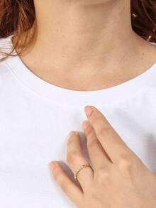 T-Shirt With Phrase, Women's Plus Size, The Rule Is Clear, Everyday, Casual, Workout, Running, Basic - 白色 - 查看 3