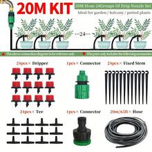 DIY Micro Drip Irrigation Kit, Automatic Garden Watering System With Adjustable Drippers, Universal Thread Connectors, Plastic, No Electricity Or Battery Needed - Multicolor - View 10
