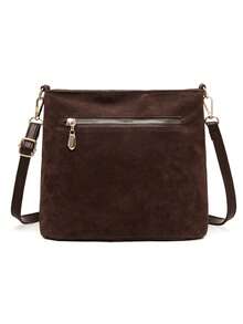 Women's Fashionable Retro Ancorar Red Shoulder Bag, Soft Suede-Like Texture, Lightweight Shoulder Bag For Cosmetics And Lipstick Storage - Coffee - View 8
