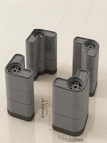 Four-Piece Anti-Vibration Washing Machine Pads - Non-Slip, Shock Absorbing, Noise Reducing, And Waterproof, Refrigerator And Washing Machine Noise Reduction Pads, Laundry Floor Protection, Non-Slip Shock Absorbing Mats, Suitable For All Types Of Washing Machines