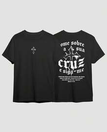 T-Shirt About Himself, His Cross, Psalm Matthew, Gospel, Eternal Life, Religious, Streetwear - 黑色 - 查看 3