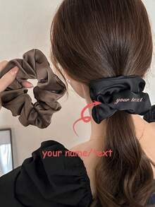 Custom Name Silk Scrunchies, Custom Hair Scrunchies, Personalized Bride Scrunchie, Personalized Maid Of Honor Scrunchie, Personalized Hair Tie, Bridesmaid Gift Custom Hair Ties Custom Name Satin Scrunchies Personalized Hair Soft Satin Scrunchie Gift For Bridesmaid Wedding Gift, Anniversary Gift, Valentine Gift - Multicolor - View 15