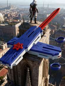 Réplica de la Hoja Oculta de Assassin's Creed - Accesorio de cosplay para fiestas de disfraces y fans del juego. Modelo de arma coleccionable para exhibición y decoración de cosplay. Perfecto para entusiastas de los juegos y espectáculos de disfraces - Multicolor - Ver 5