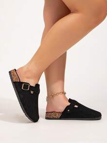 Women's Spring New Round Toe Thick Sole Comfortable Soft Bottom Casual Fashion Mules