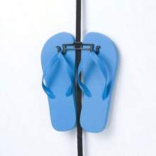 Flip Flop Rack Organizer Holds 9 Pairs Over Door Organizer Space Saving Shoe Rack Adjustable Hooks Organize Flip Flops, And Oofos Black - 最初的 - 查看 3