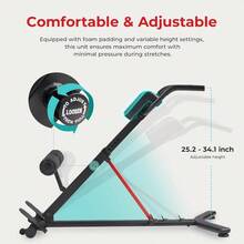 Foldable Hyperextension Roman Chair Back Extension, Home Gym Sit Glute Ab Workouts, Optional Adjustment Incline Multi - Function Heavy - Duty Exercise Equipment - Multi Function Roman Chair - View 6