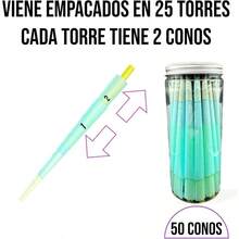 Conos preenrollados 50 piezas Veganos quema Lenta Accesorios para fumar King Size 109 MM Papel para liar MORADO - inicial - Ver 5
