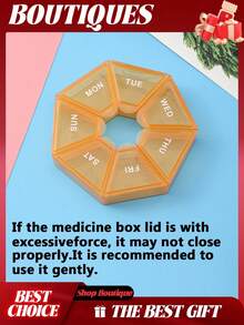 5pcs Weekly Pill Organizer, Pill Box, Pill Box 7 Day, 7 Day Pill Box, Portable Travel Pill Box