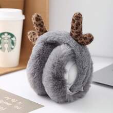 1 miếng bịt tai giữ ấm mùa đông, bịt tai chống đông hình gạc hươu cái, túi đựng tai bằng vải nhung dễ thương chống lạnh, bịt tai cho học sinh có thể gấp gọn - Nhiều màu - Xem 8