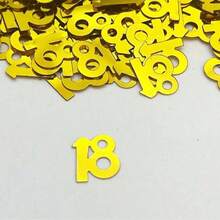 15g/Túi Vàng Đen Số Confetti Trang Trí 18/30/40/50/60 Sinh Nhật Vui Vẻ Kỷ Niệm Bàn Để Bàn Vật Dụng Rải Rác, Giáng Sinh - nhiều màu - Xem 20