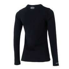 Under Armour W Packaged Base Crew 3.0-BL Long Sleeve T-Shirt, Women's Running & Gym Workout Apparel, 6004065-002 - Black - View 2