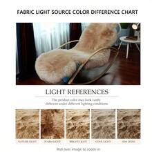 1 件米色蓬松地毯，仿羊毛地毯，适用于客厅卧室装饰，防滑，床边长绒垫，宠物小地毯，情人节礼物，节日礼物，新年家居装饰，秋冬季装饰 - 卡其色 - 查看 9