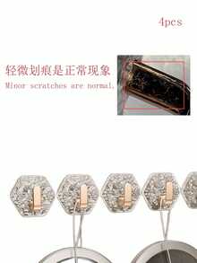 Sturdy Acrylic Glacier Pattern Adhesive Hook, Bathroom Towel Rack, Kitchen Utensil Storage Hook, Wall-Mounted Sticky Storage Hook, Heavy Duty Household Hook, Bathroom Adhesive Hook, Bathroom Door Toothless Towel Hook - Multicolor - View 14