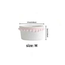 Mehrstufiger Seil gewebter Aufbewahrungskorb für Zuhause, Schreibtisch für Stifte, Taschentücher, Süßigkeiten, Snacks, Spielzeug, Unordnung Organizer, Bad, Schlafzimmer, Kosmetik, Make-up Organisation