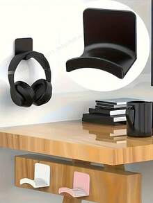 [Moderne Haken-Ablage ohne Bohren] 1 modern gestalteter wandmontierter Haken, Kunststoff-Kopfhörer- und Hutständer, einfach zu installieren, ohne Bohren erforderlich, Gaming-Kopfhörer-Unterstellablage, moderne Heim- und Küchendekorationen, Badezimmer-Aufbewahrungszubehör