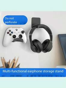 [Moderne Haken-Ablage ohne Bohren] 1 modern gestalteter wandmontierter Haken, Kunststoff-Kopfhörer- und Hutständer, einfach zu installieren, ohne Bohren erforderlich, Gaming-Kopfhörer-Unterstellablage, moderne Heim- und Küchendekorationen, Badezimmer-Aufbewahrungszubehör