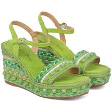 Alma en Pena Women Platforms & Wedge Sandals - Green - View 2