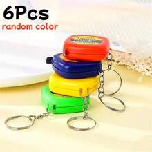 1/4/5/6/8/10 件装钥匙扣卷尺迷你测量卷尺功能性口袋卷尺可伸缩公制英制建筑派对礼品生日日常使用，小型卷尺钥匙扣功能性迷你可伸缩测量卷尺，礼品，1米/3英尺，4种颜色 - 多色 - 查看 19