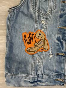 2-Piece Embroidered Iron-On/Sew-On Patches - Vibrant Mixed Colors Band Logo And Doll Patterns For Jackets, Hats, Pants DIY Clothing Decoration, Sewing Accessories, Music Fan Gear, Bold Patch Designs, Band Themed Accessories, High-Quality Embroidery - 彩色 - 查看 6