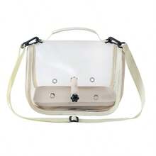 1pc Parrot Carrier Backpack, Breathable Transparent Carrying Cage For Bird, Lizard, Hamster, Pet Supplies