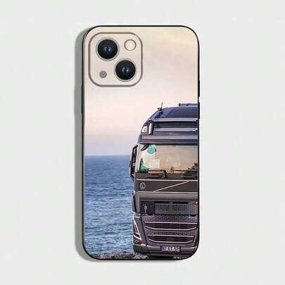 Custodia per telefono compatibile con Volvo S Trucks, adatta per iPhone 16, 15, 14, 13, 12, 11 Plus, Pro Max, XS, X, XR, SE, Mini, 8, 7, in morbida silicone nera, compatibile anche con i modelli Galaxy S17, S17 Pro, S17 Pro Max