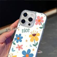 CLEAR  CASE Nice Flowers With Pastel Colors And A Cheerful VibeCompatible With  11 To  17 Models The Cases Lens Protection Function Ensures The Camera Remains Undamaged During Shooting  Guaranteeing Image Quality - 無色 - 查看 3