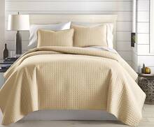 Full/Queen Quilt Bedding Set, Microfiber Quilts Queen Size, Coverlet, Stain & Pet Hair Resistant Bedding, Full Size Bedspread With 2 Pillow Shams, Bone, 2025 - 22. 軟沙 - 查看 10