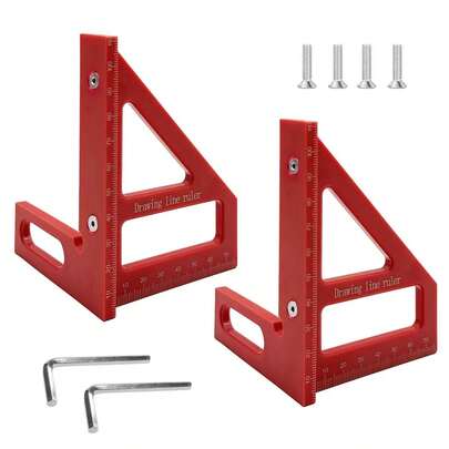 45° Angle Ruler, Multifunctional Angle Measurement Square, Suitable For Woodworking And DIY Projects, Home Renovation Tools And Equipment, Woodworking Tools, Measuring Triangle, Wood Carving Tools, Multifunctional Toolbox