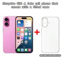 TFKI Dummy Fake Phone Model Looks Like The RealPhone Compatible WithPhone 16 Pro Max For Cellphone Store Display Or Send A ToyPhone For 16 Pink The Screen Is Printed With Patterns - 粉色 - 查看 4