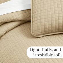 Full/Queen Quilt Bedding Set, Microfiber Quilts Queen Size, Coverlet, Stain & Pet Hair Resistant Bedding, Full Size Bedspread With 2 Pillow Shams, Bone, 2025 - 22. 軟沙 - 查看 7