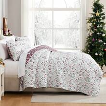 Full/Queen Quilt Bedding Set, Microfiber Quilts Queen Size, Coverlet, Stain & Pet Hair Resistant Bedding, Full Size Bedspread With 2 Pillow Shams, Bone, 2025 - 節日和聲 - 查看 5