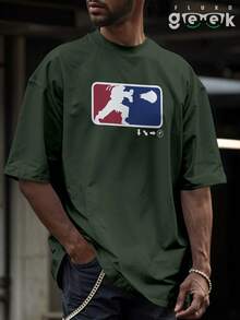 Oversized T-Shirt/T-Shirt Streetwear Street Energy Martial Arts Fight Acrobatics Game REF 7172 - 軍綠色 - 查看 4