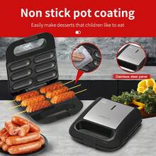 Máquina Para Hacer Banderillas Eléctrica De 6 Cavidades Antiadherente, Fabricante De Corn Dogs, Potente Y Fácil De Limpiar  750W - Tipo de Enchufe A USA (110-127V) - Ver 6