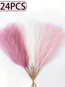 24/12/6 buc flori artificiale din iarbă de pampas în stil boem, pene artificiale 3D pentru umplerea vazelor, decor modern pentru casă, perfect pentru aranjamente de nuntă, 1/3/18 buc, accente artistice naturale pentru spații interioare și exterioare, plastic, nu necesită alimentare, potrivit pentru mai multe tipuri de camere, afișare pe masă, Crăciun, decorațiuni de Crăciun, decorațiuni de Crăciun pentru casă - Multicolor - Vizualizare 13