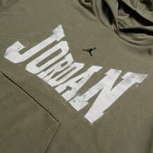 Nike AS M J BRK CLLGTE HBR PO HD LB Men's Sweatshirt/Pullover, Soft Knit Menswear, Sports Training Running, Street Fashion Sweatshirt HV0094-222 - Medium Olive Green/(black) - View 4