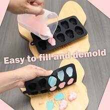 10 Skeleton Brain Cake Molds, Chocolate Molds, Halloween Skull, Silicone Cake Molds, Baking Candy Molds 1pc, - Multicolor - View 4