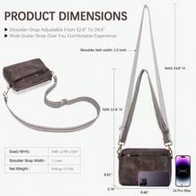 BOSTANTEN Small Crossbody BagS For Women Designer Cell Phone Purse Shoulder Handbag Wallet - A0Coffee - View 3