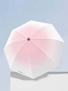 Ins Style Gradient Umbrella, High-Aesthetic Dual-Use For Sun & Rain - Black Vinyl UV Protection Sunshade Umbrella - Multicolor - View 16