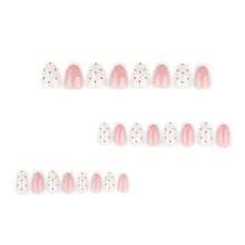 24pcs Nails Press On White Polka Dots False Nails Short Fake Nails Almond Shape Press On Nails Manicure Set Includes 1sheet Adhesive Tabs & 1pc Mini File Perfect For Everyday Wear, Elegant & Fashion Fairy Accessories, Nails Press On, Christmas & New Year Nails, For Holiday, Party, , Christmas Decoration Nails - 多色 4 - 查看 5