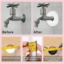 2Pcs Round Wall Split Flange, Plumbing Cover Plates Self - Adhesive Faucet Escutcheon Plate ABS Flange Cover Faucet Decoration Accessories 29mm Design - 最初的 - 查看 5