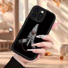 [Teléfono] Funda con textura mate, estilo "Eye Staircase", con un bonito diseño de oración. Un teléfono con textura cómoda y agarre. 16/16 PRO/16 PLUS/16 PRO MAX/15/15 PLUS/15 PRO/15 PRO MAX/14/14 PLUS/14 PRO/14 PRO MAX/13/13 mini/13 PRO/13 PRO MAX/12 - Negro - Ver 8