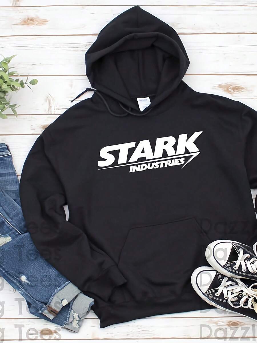 Stark Industries Uni Hoodie Sweatshirt   Unrse  Tony Stark Ironman  I Love You 3000,Christmas Thanksgiving New Year Birthday Hoodie Gifts For Mom Dad Men Women Friends, Black Soft Fabric - 款式22 - 查看 1
